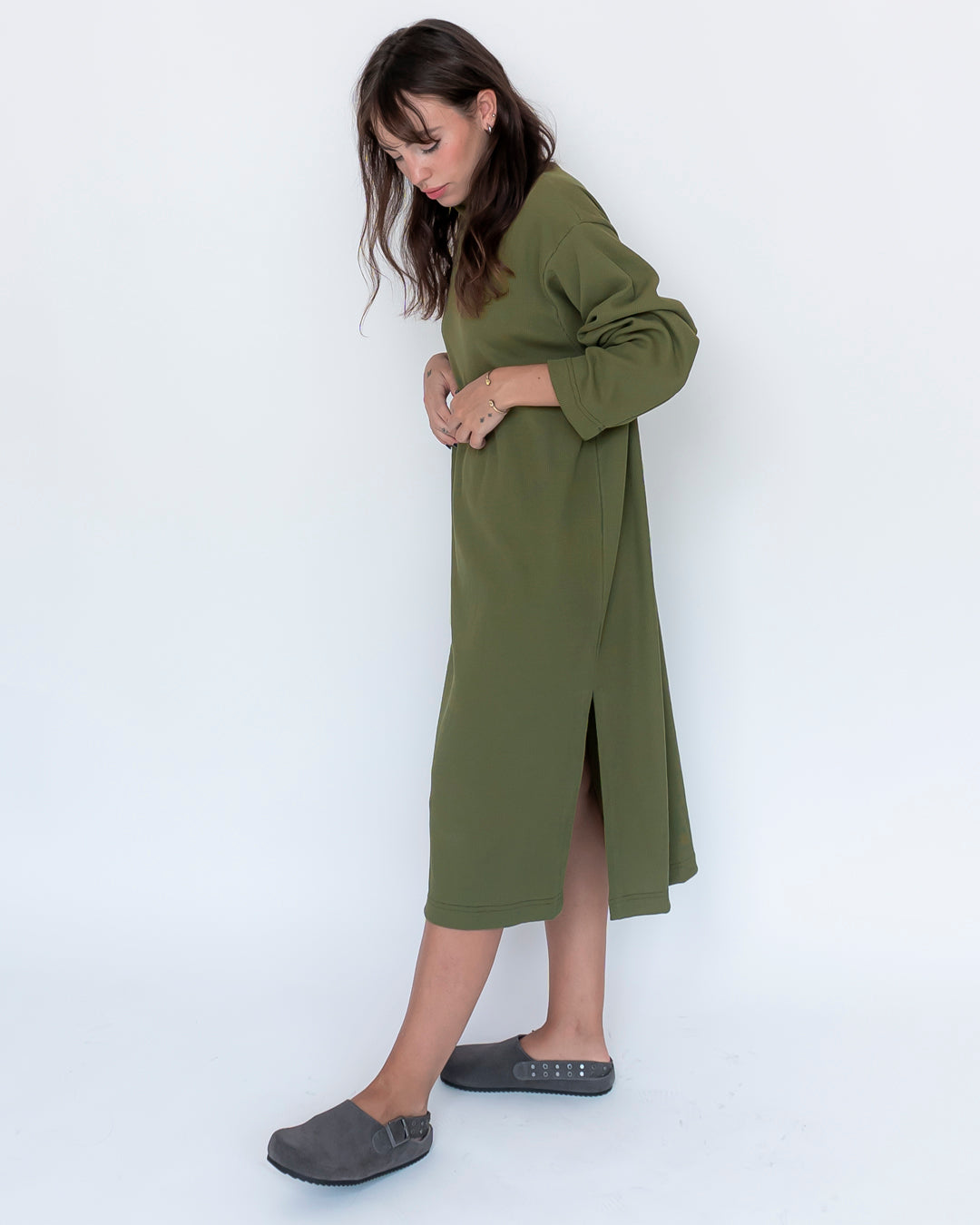 vestido dafne caqui