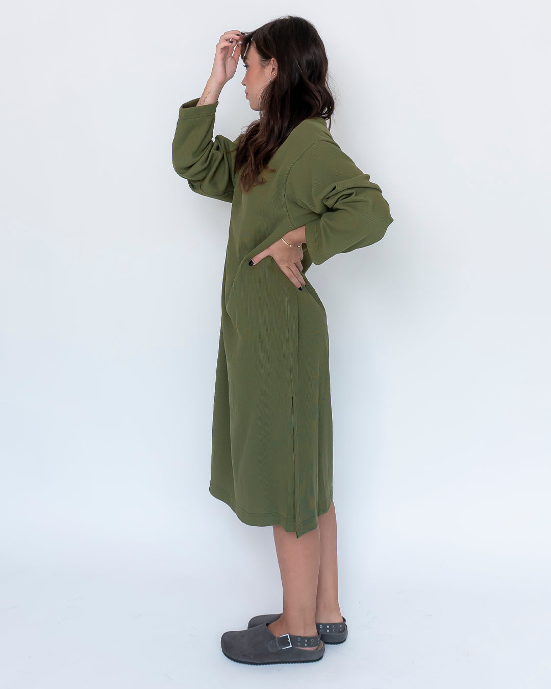 vestido dafne caqui