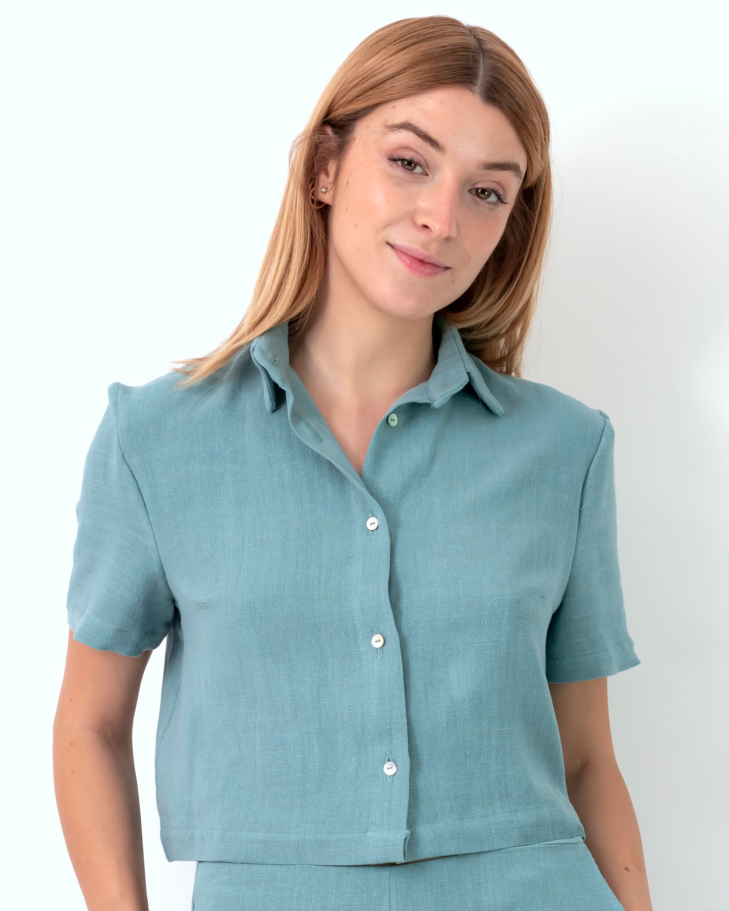 camisa nicole aguamarina