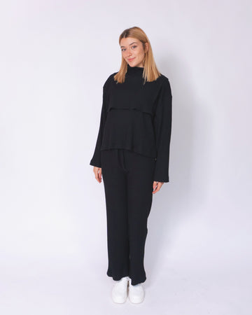 jersey ágata + pantalón flora - negro