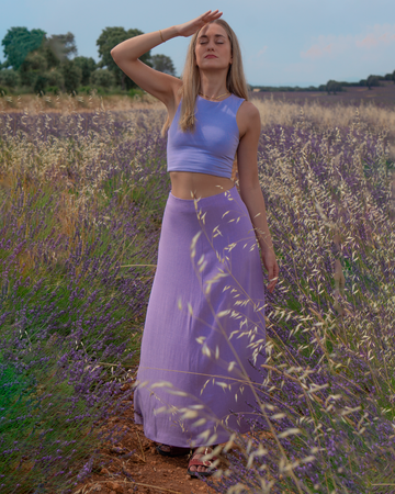 falda brisa violeta