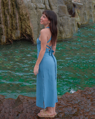 vestido magari azul