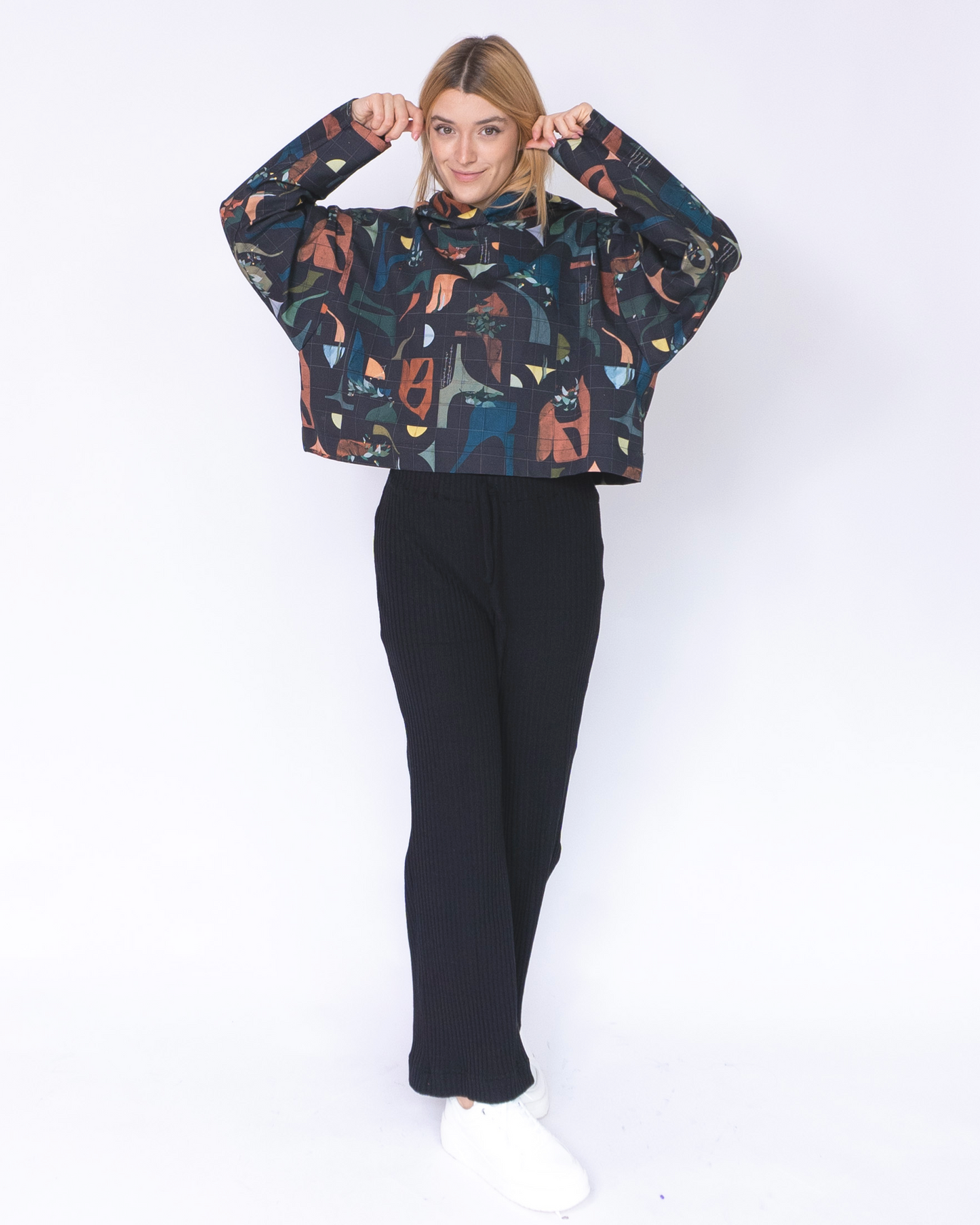 pantalón flora negro