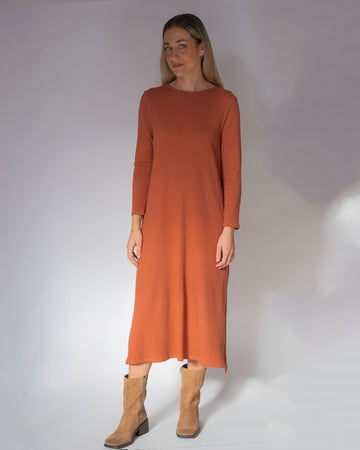 vestido laia teja