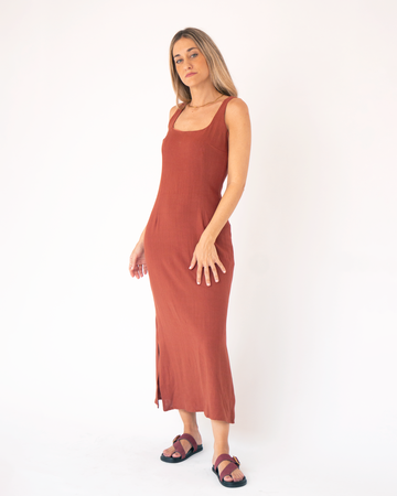vestido olivia teja