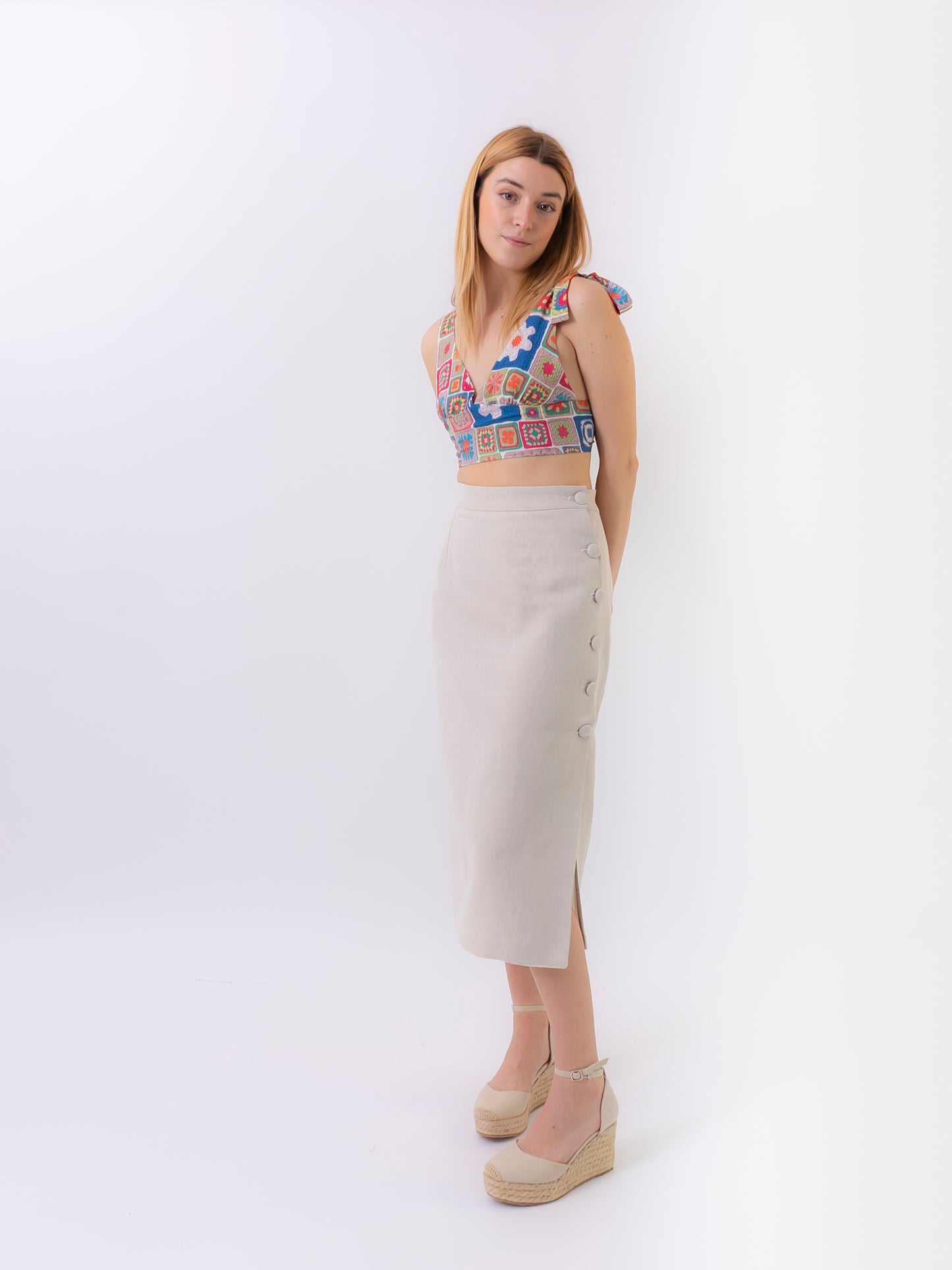 falda julieta beige