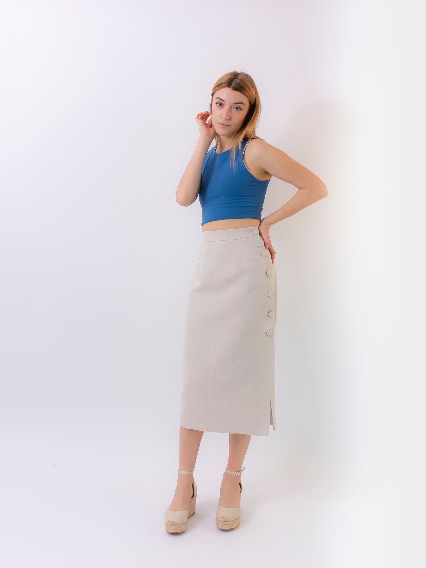 falda julieta beige