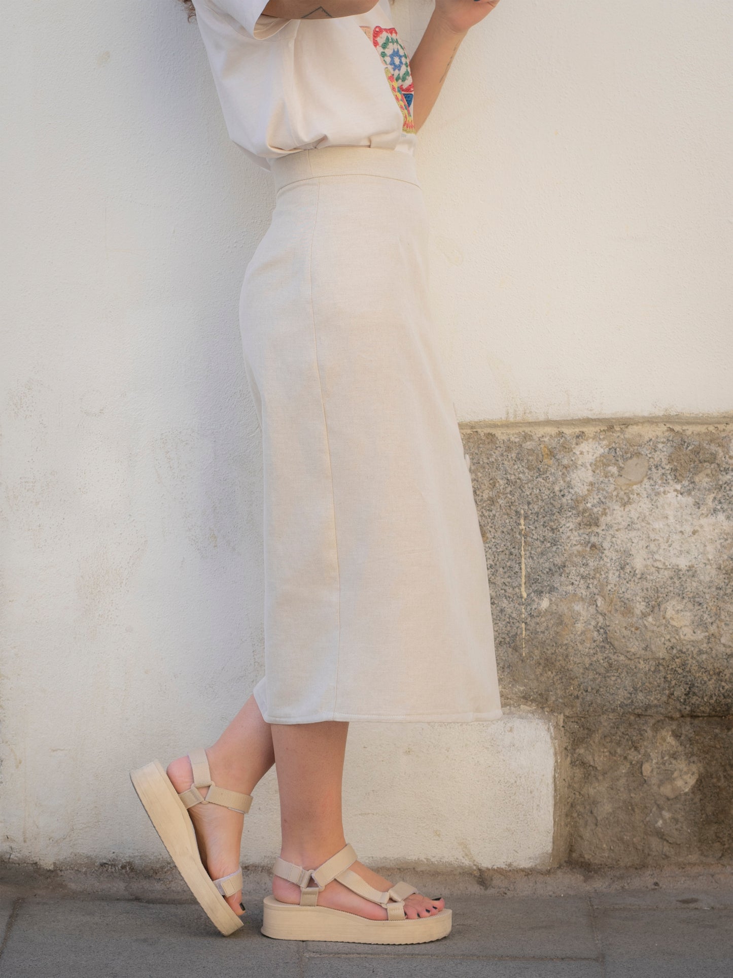 falda julieta beige