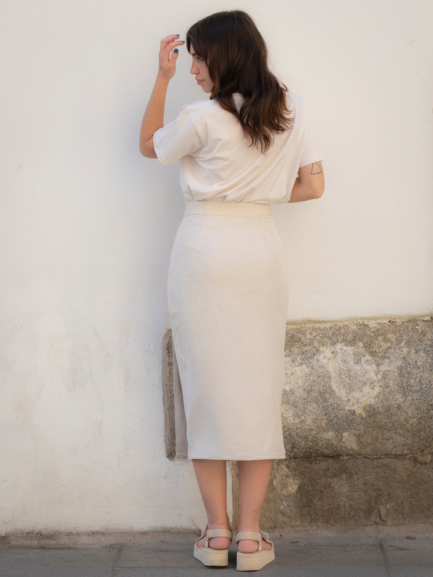 falda julieta beige