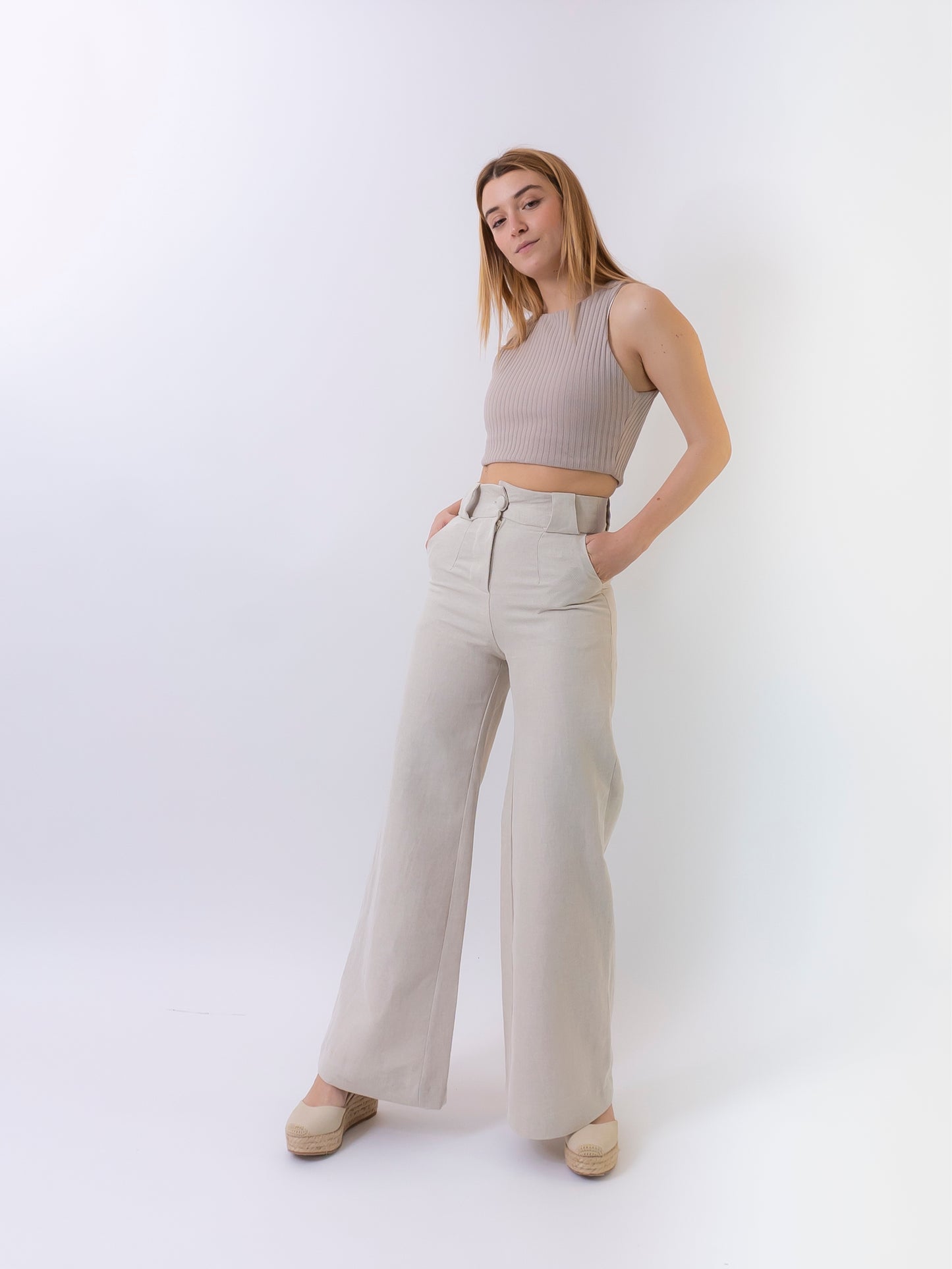 pantalón noga beige