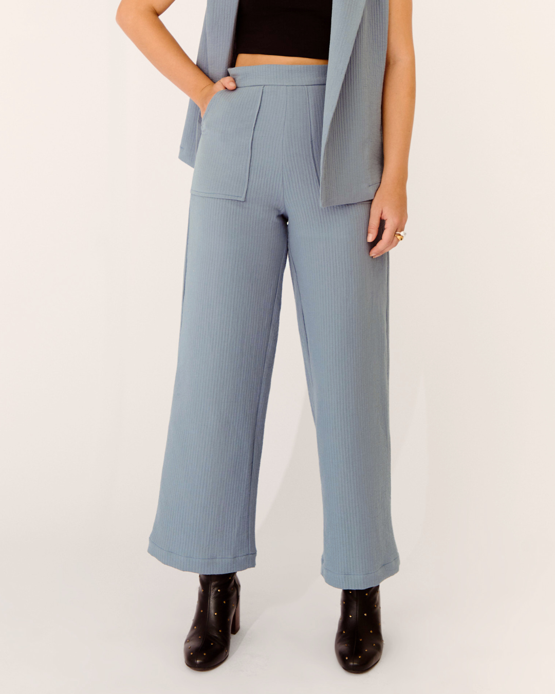 pantalón mía azul roca