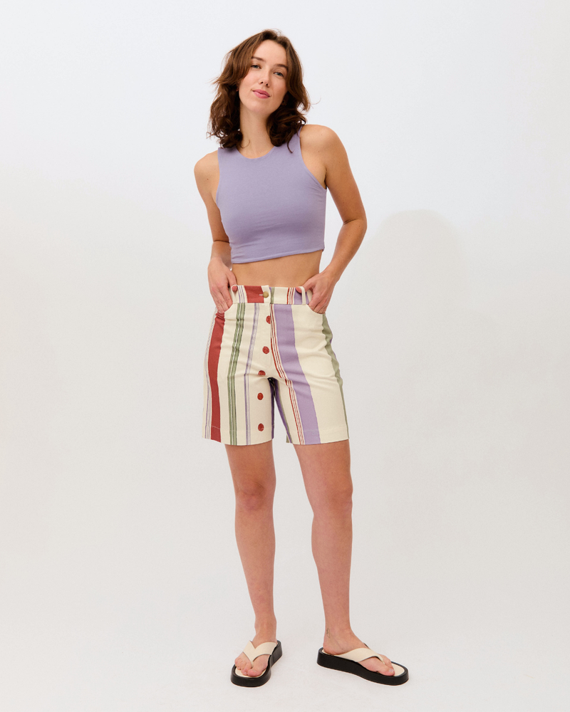 top dalia malva + pantalón luz rito