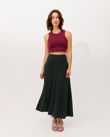 top dalia berenjena + falda brisa kale