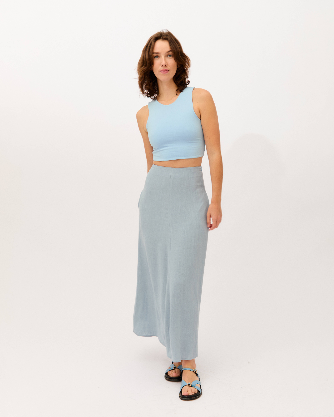 top dalia cielo + falda brisa cielo