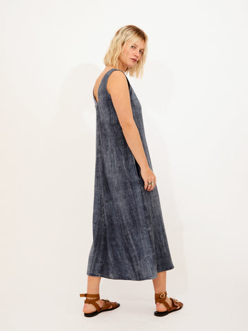 vestido tala denim lavado ▢