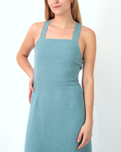 vestido magari aguamarina