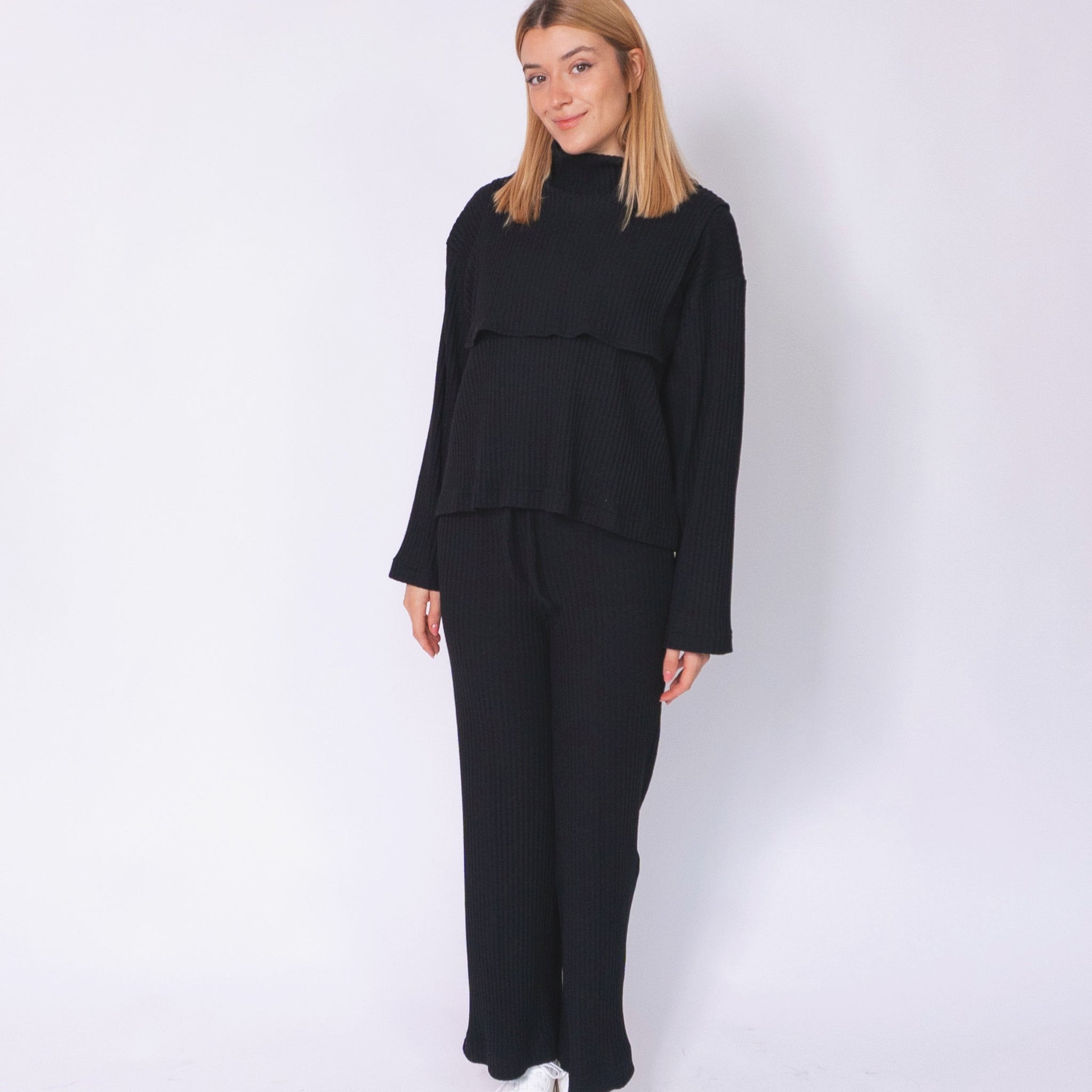 jersey ágata + pantalón flora - negro