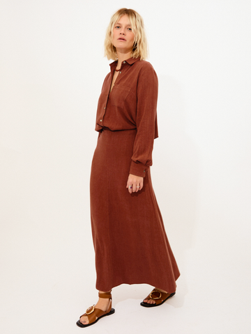 camisa nova large teja + falda brisa teja