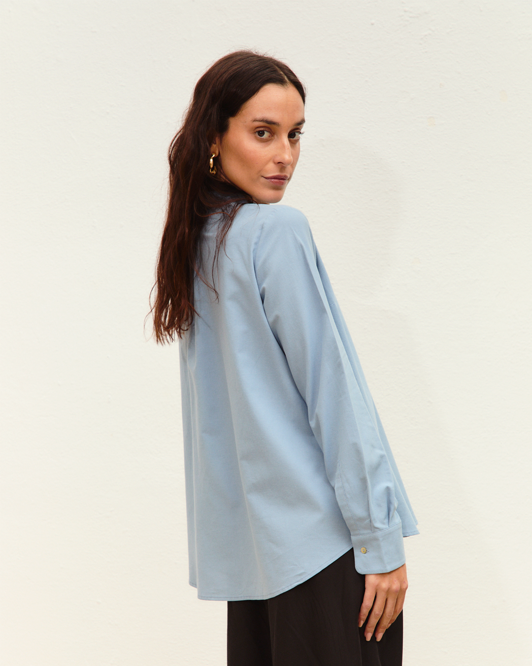 camisa nova large celeste