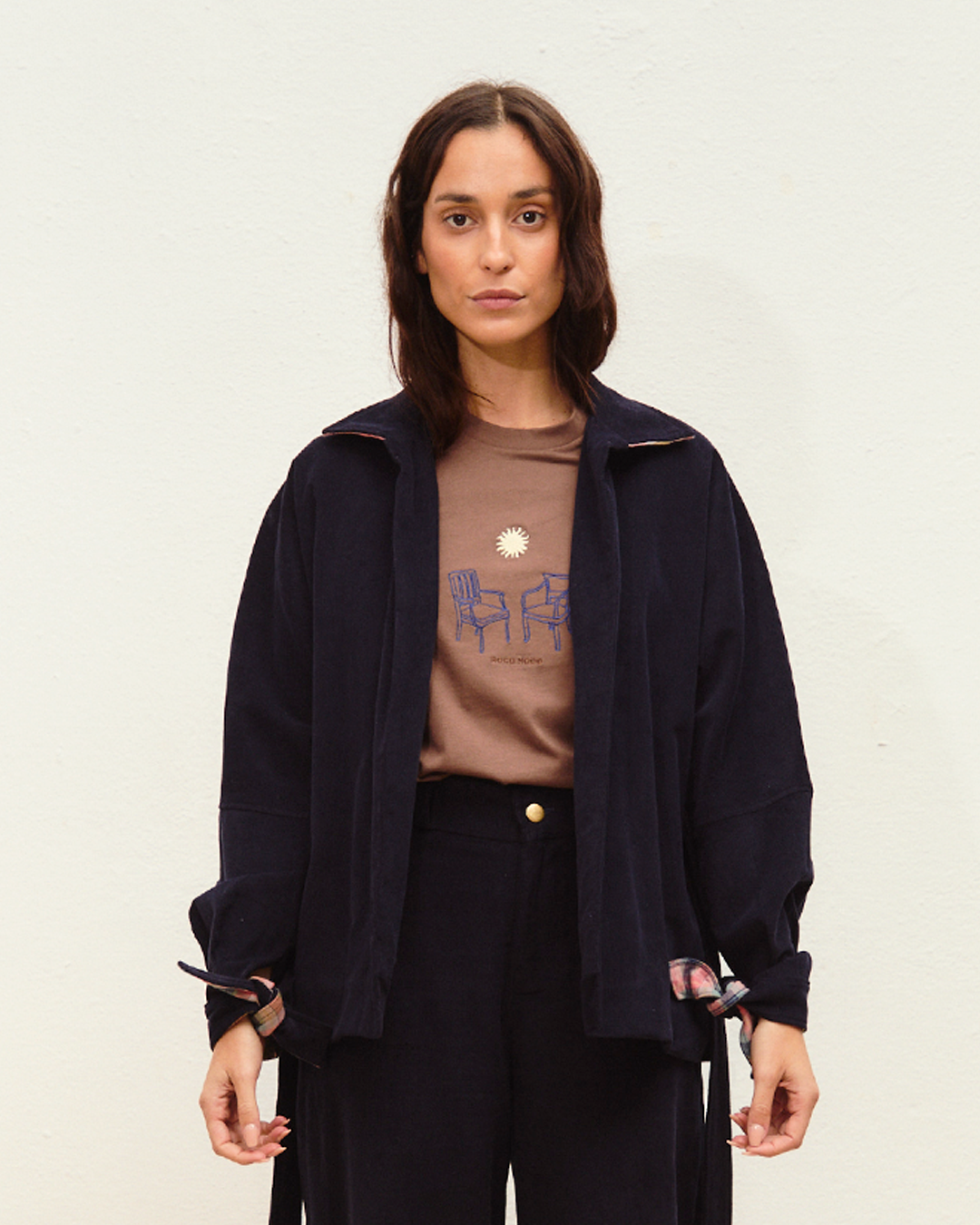 chaqueta lía pana navy