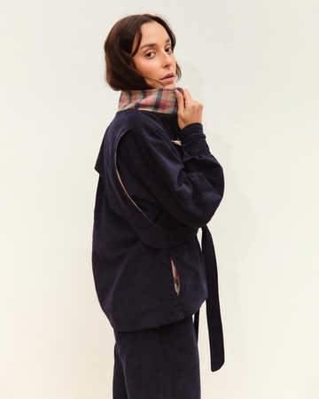 chaqueta lía pana navy