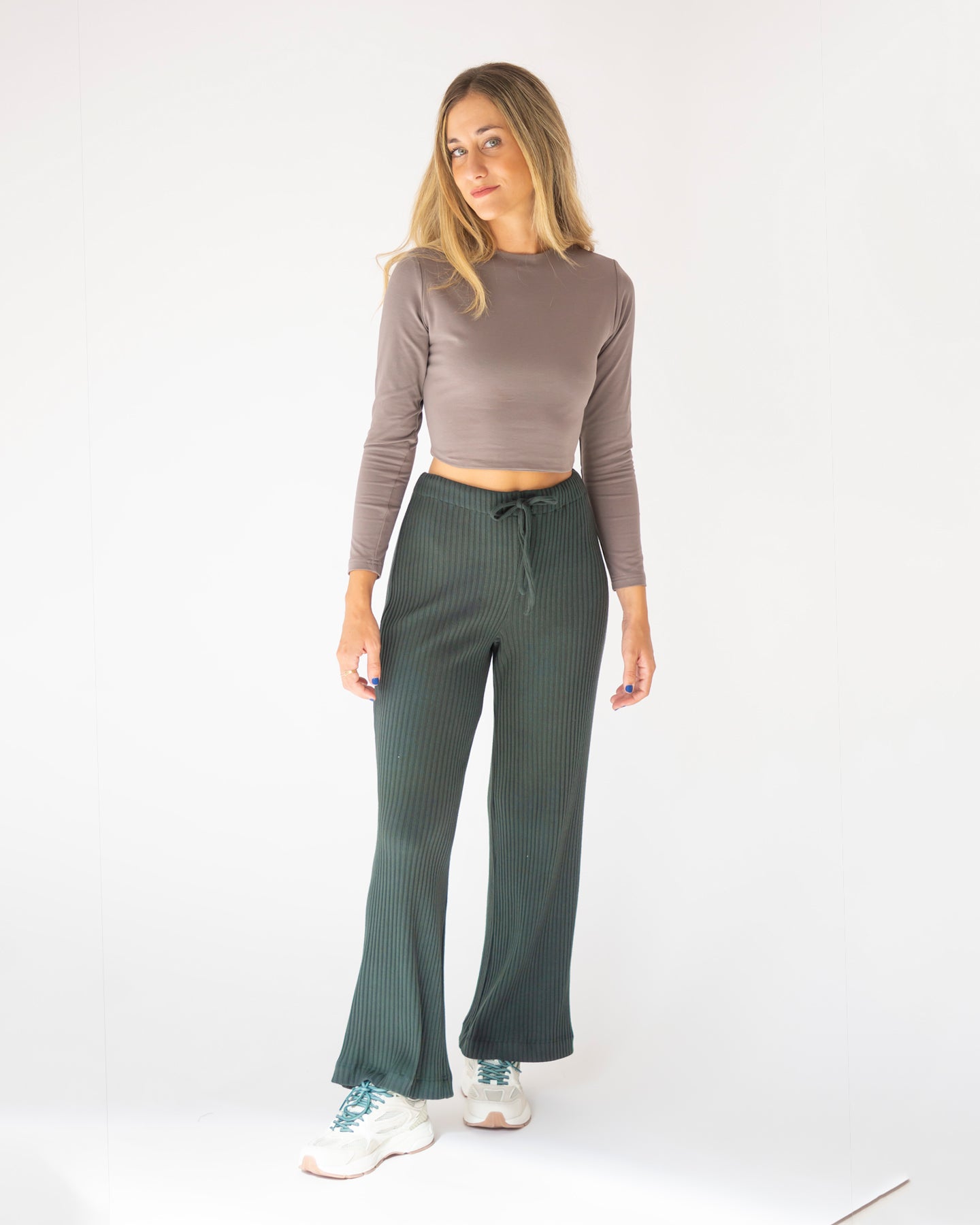 khaki flora pants