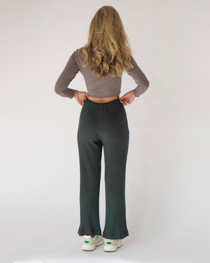 khaki flora pants