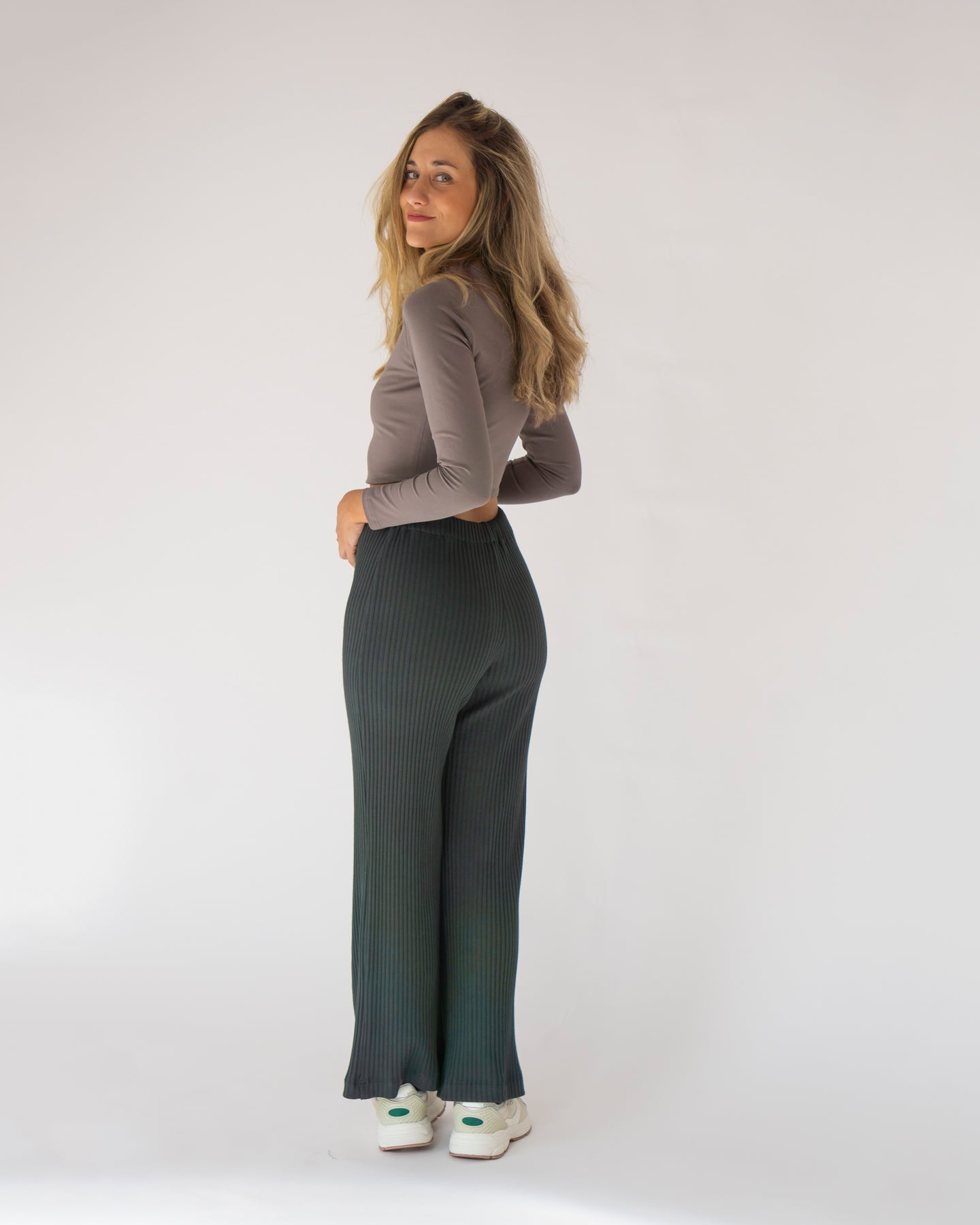 khaki flora pants