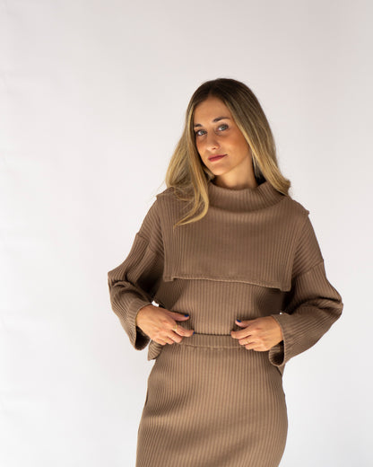 khaki agate sweater