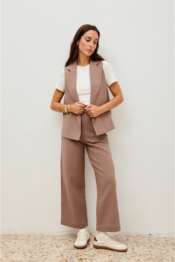 chaleco hana topo + pantalón mía topo