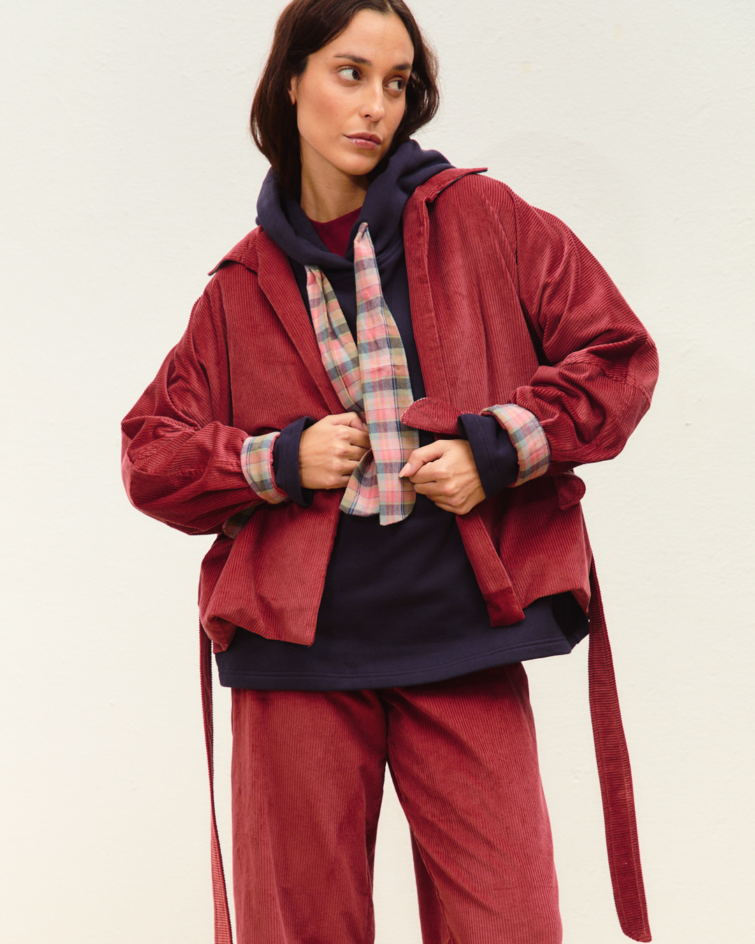 sudadera XMAS +chaqueta lía pana marsala