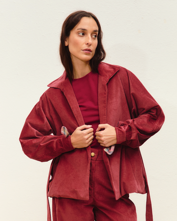 chaqueta lía pana marsala