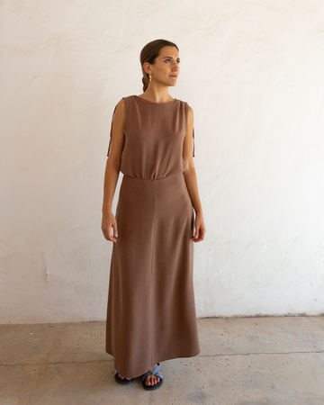 blusa olia + falda brisa chocolate