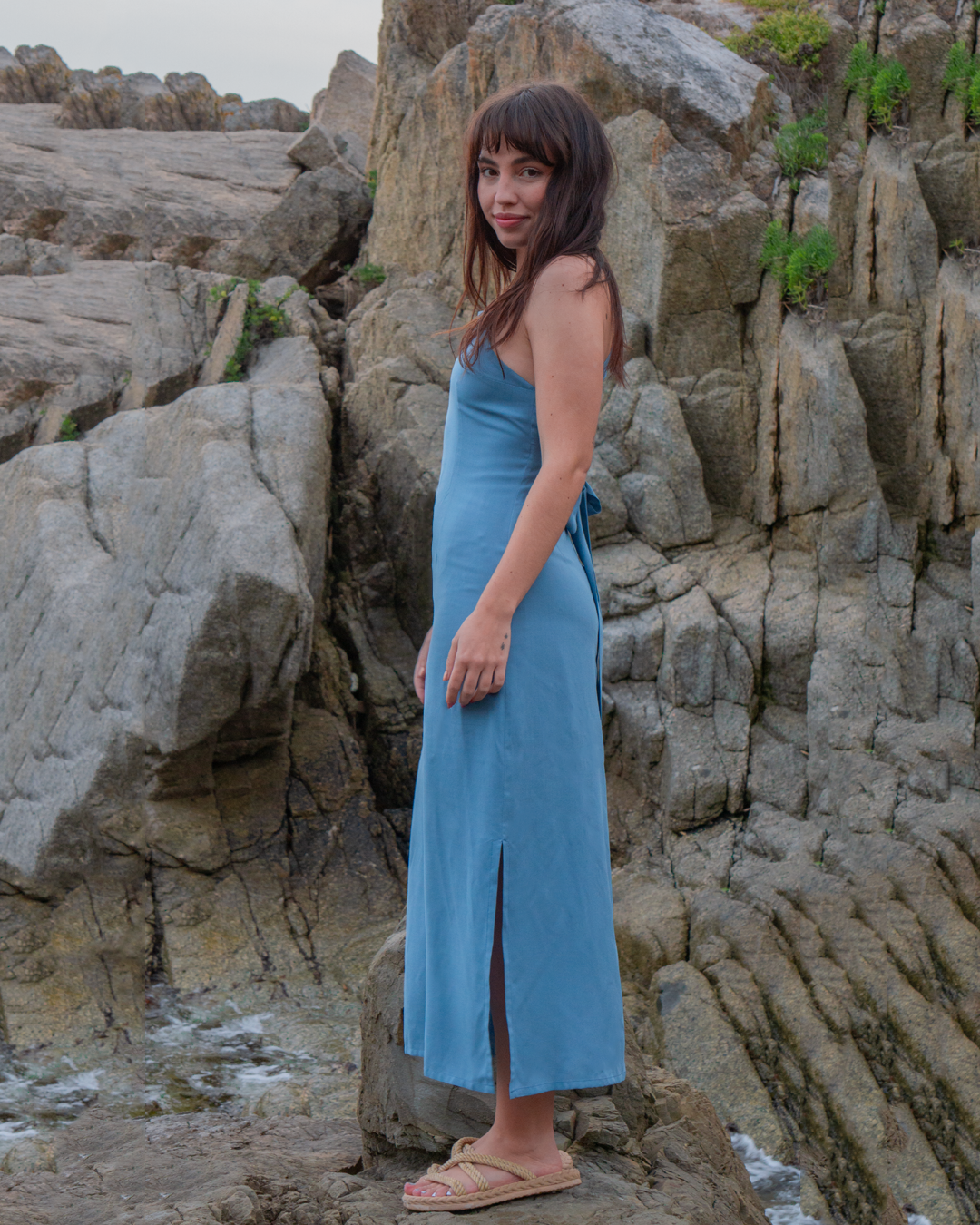 vestido magari azul