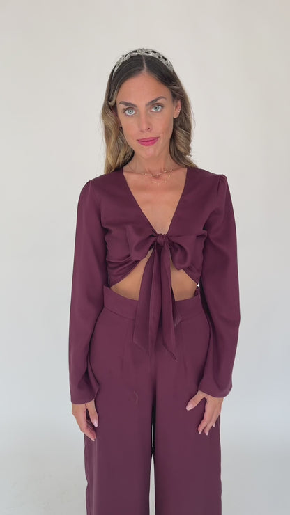 blusa zagora burdeos