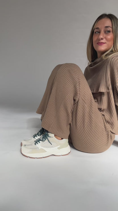 khaki flora pants