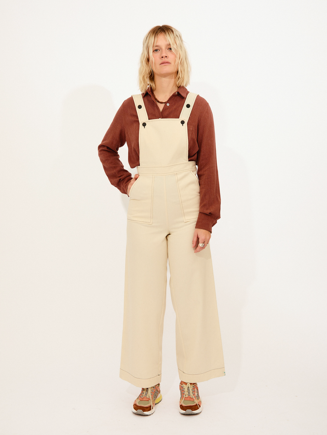 camisa nova large teja + peto sira crudo