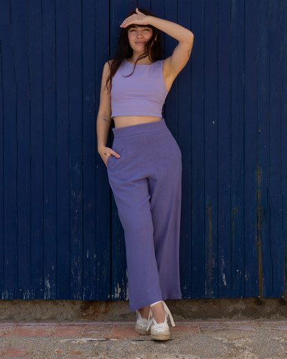 pantalón tahiri morado