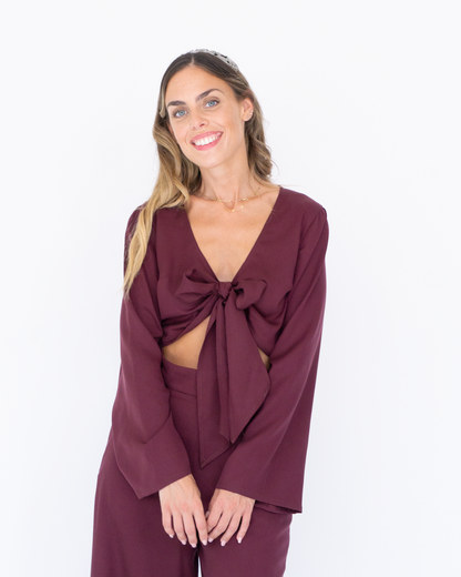 blusa zagora burdeos