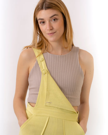 top dalia canalé beige